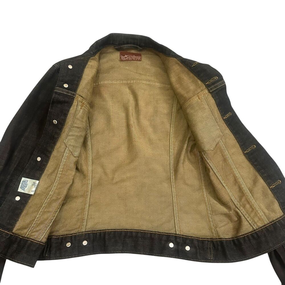 Levis Capital E Trucker Jacket Womens XS Black Denim Slim Fit Made USA Stretch - Picture 5 of 12